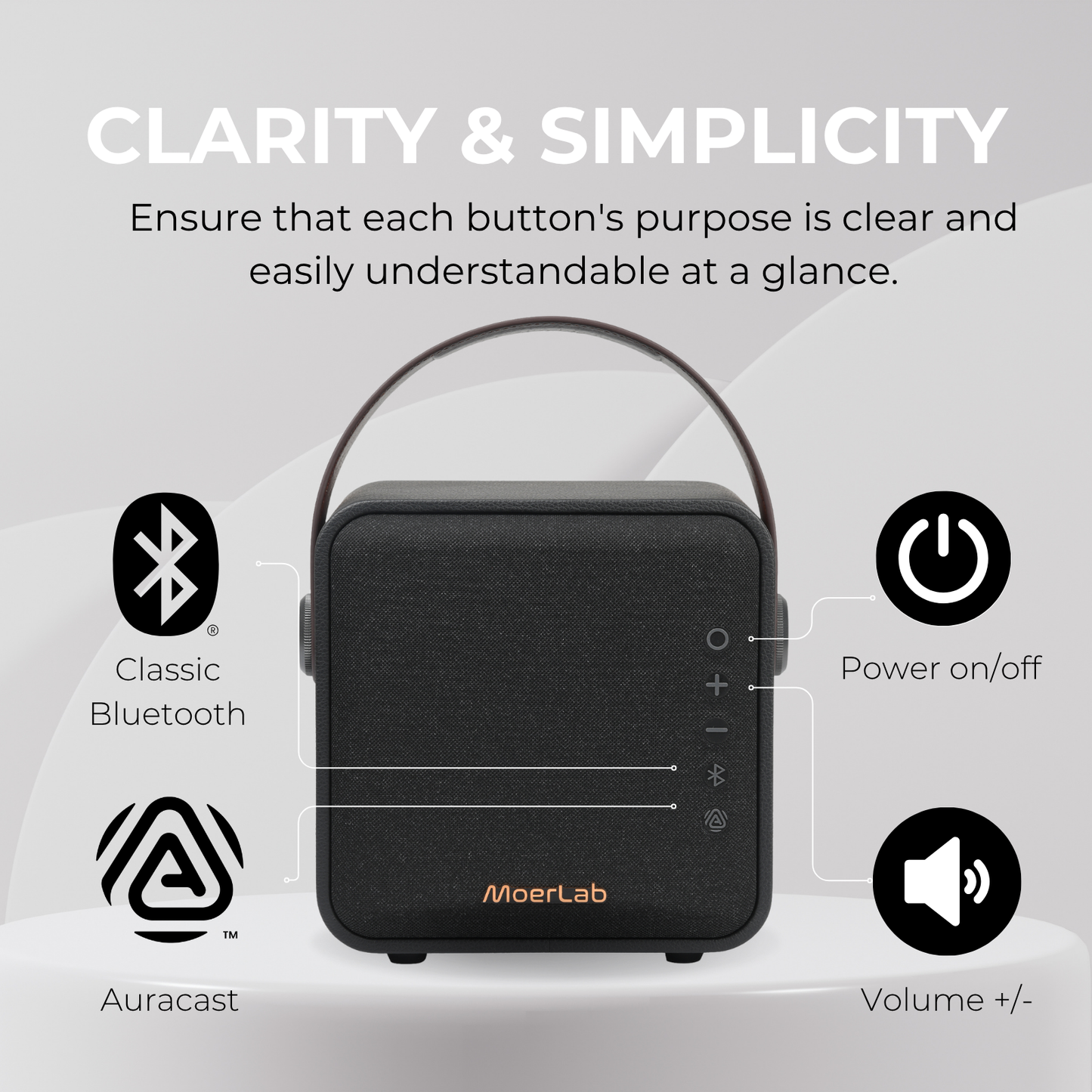 Overture™ Auracast™ Wireless Speaker(Bundle with MoerLink™ Auracast™ Transmitter)