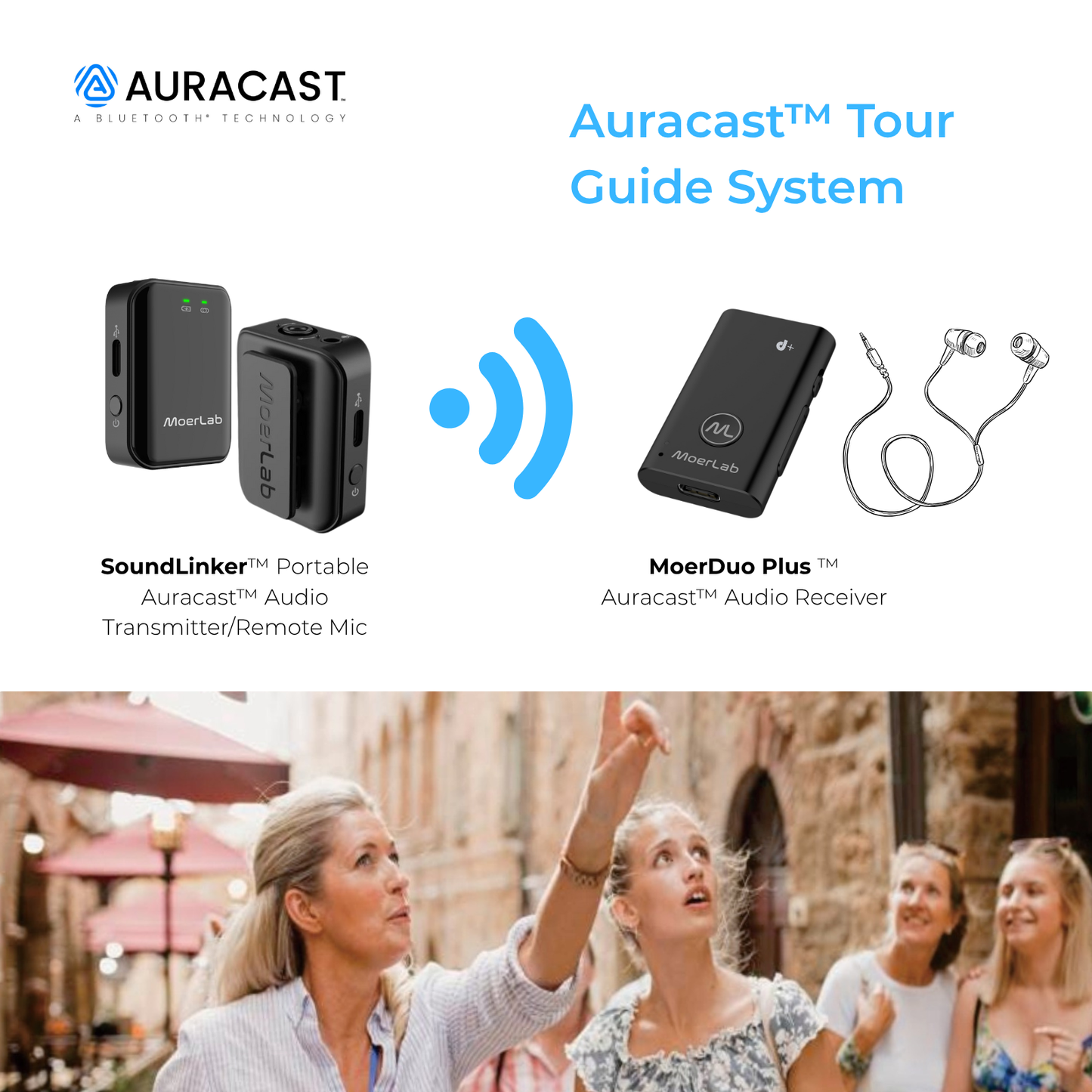 MoerDuo Plus™ Auracast™ オーディオレシーバー