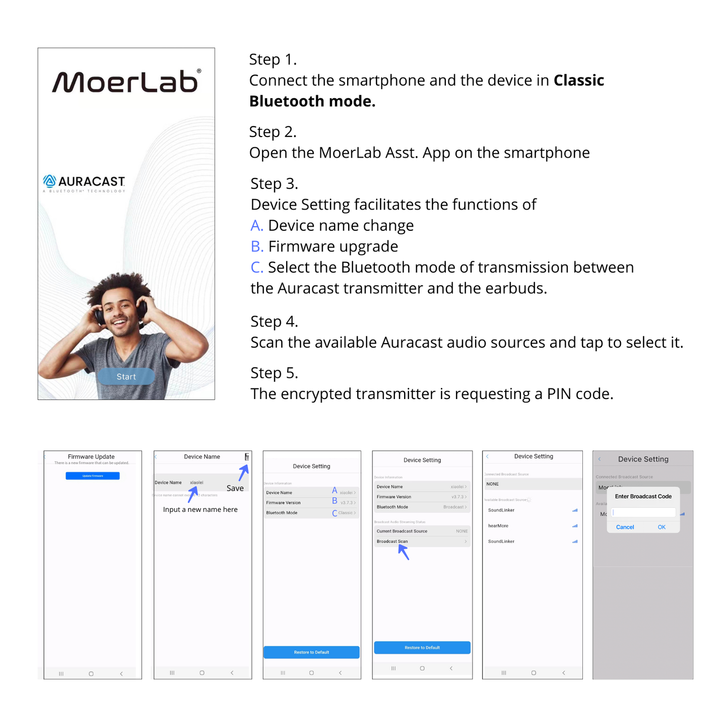 hearClear™Auracast™ ワイヤレス イヤホン