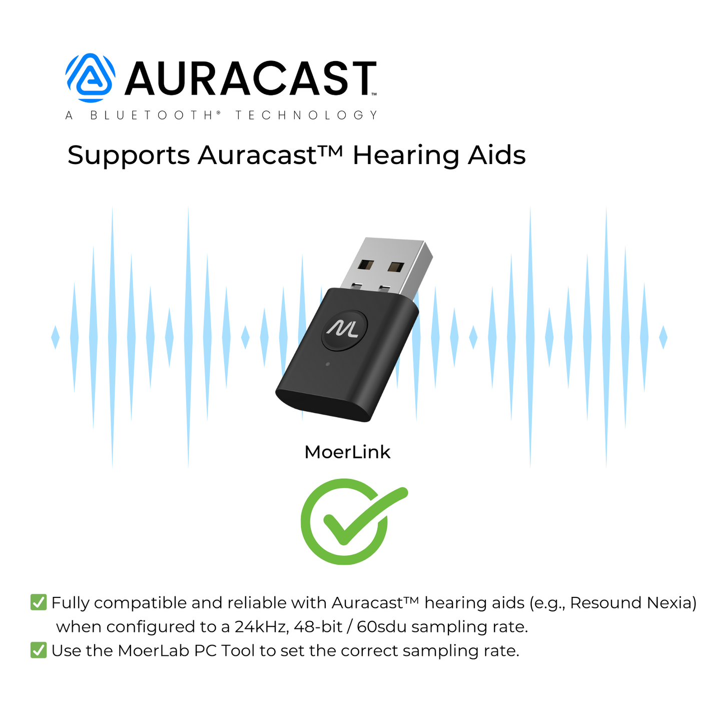 MoerLink™ Auracast™ オーディオ トランスミッター