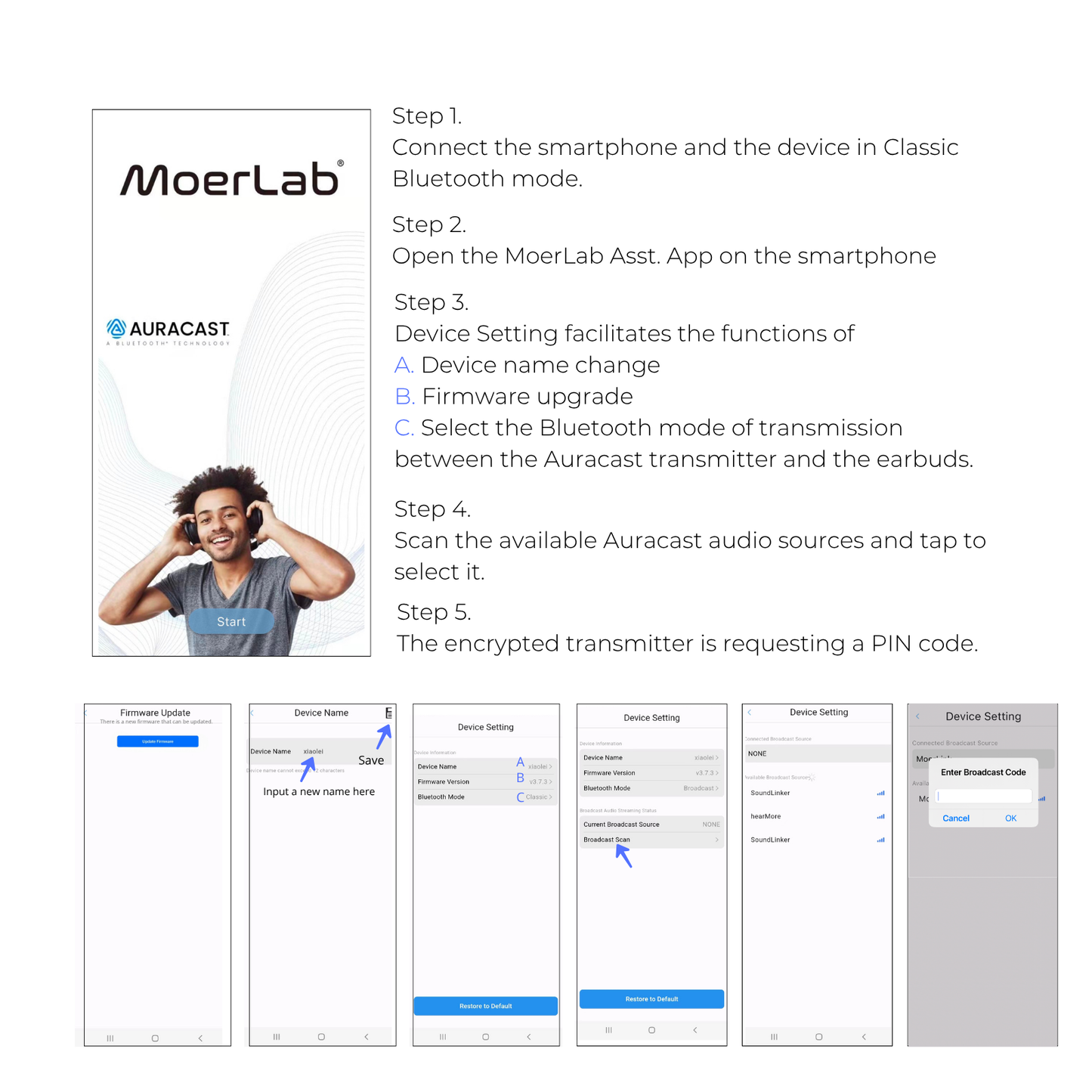 MoerDuo Plus™ Auracast™ オーディオレシーバー