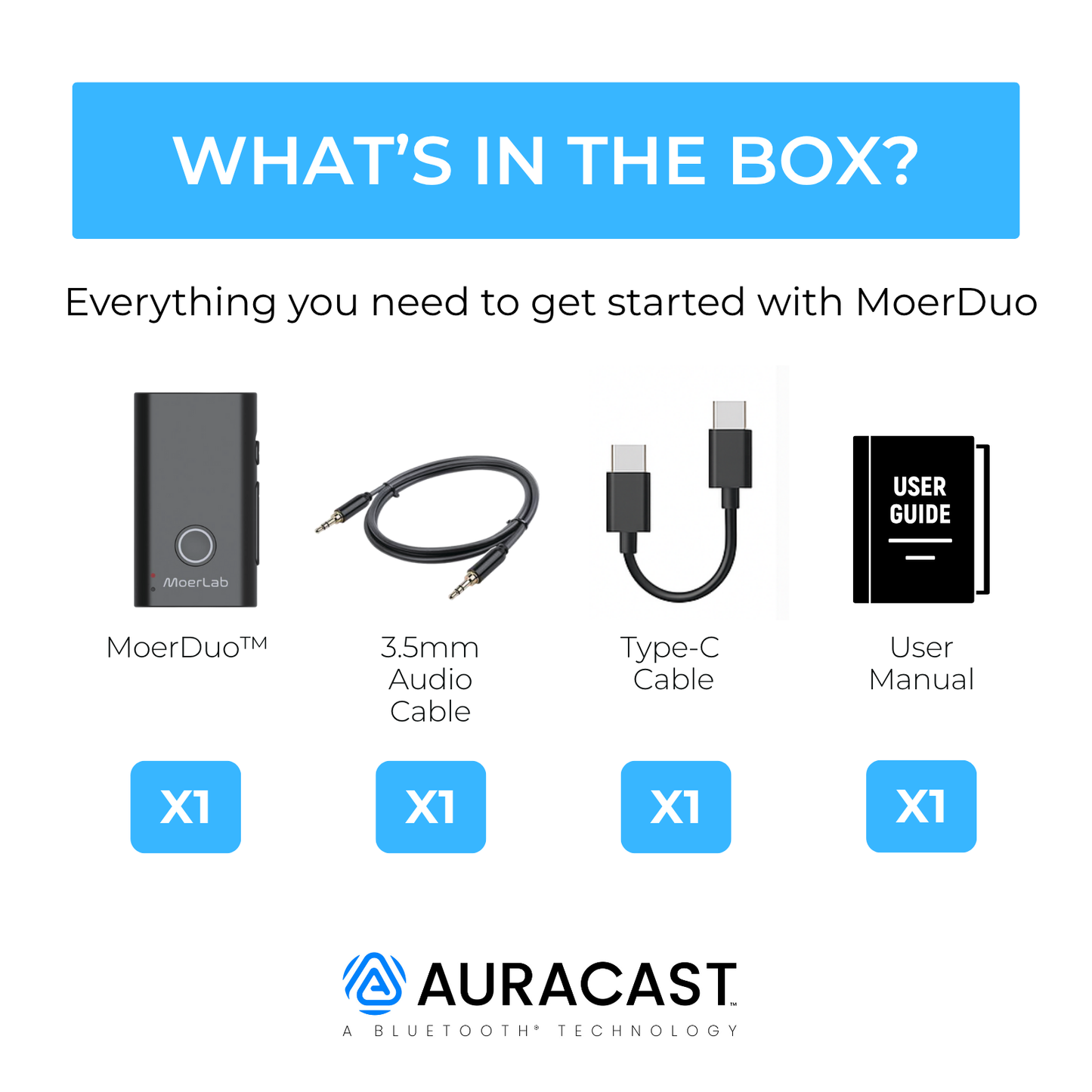 MoerDuo™ Auracast™ Audio Transceiver