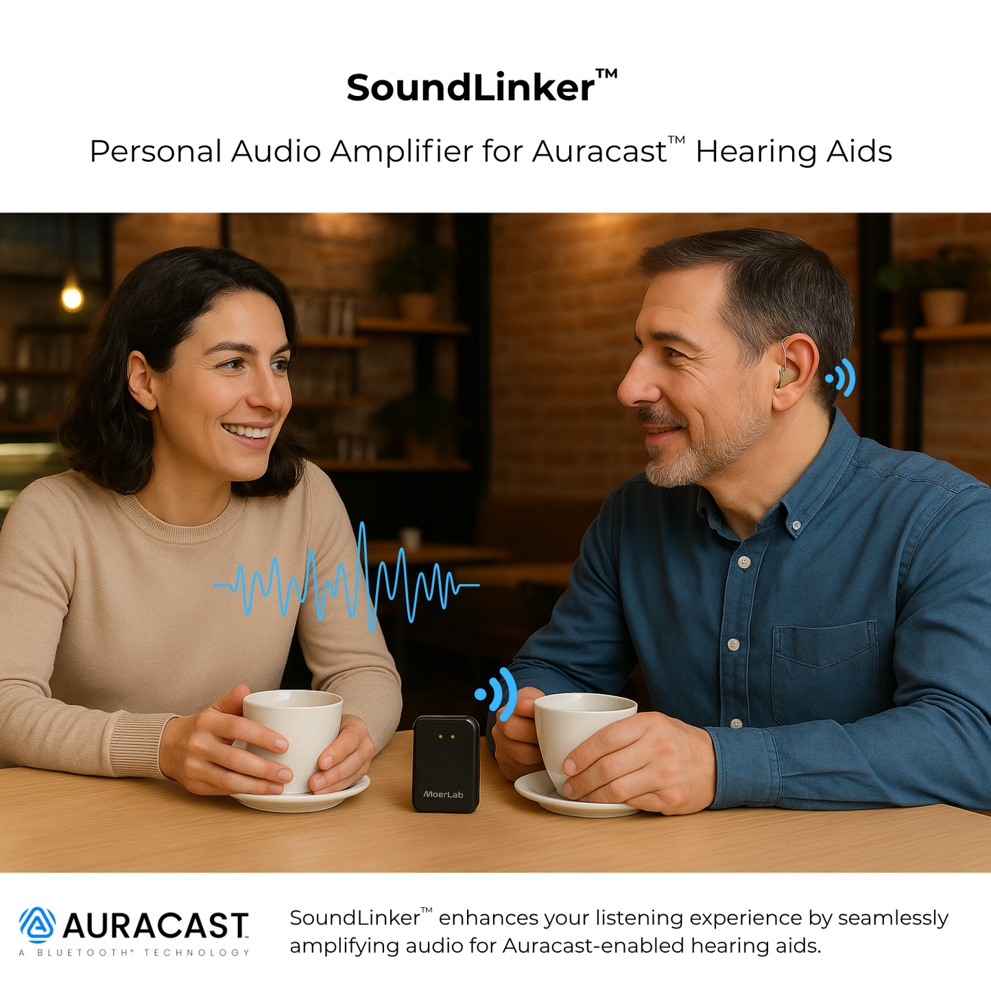 SoundLinker™ Portable Auracast™ Audio Transmitter/Remote Mic