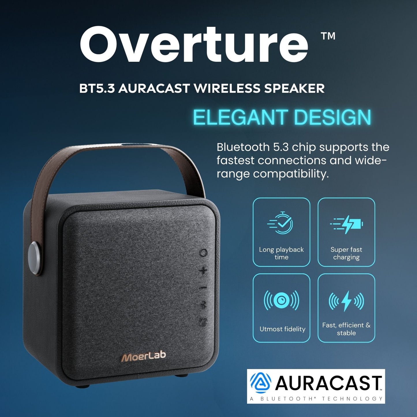Overture™ BT5.3 Auracast Wireless Speaker