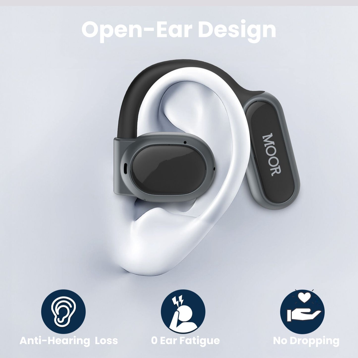 OpenWave™ Open-Ear Wireless Earphones(Black)