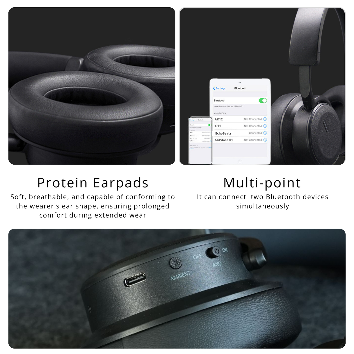 Auriculares inalámbricos EchoBeatz™Auracast™ ANC 