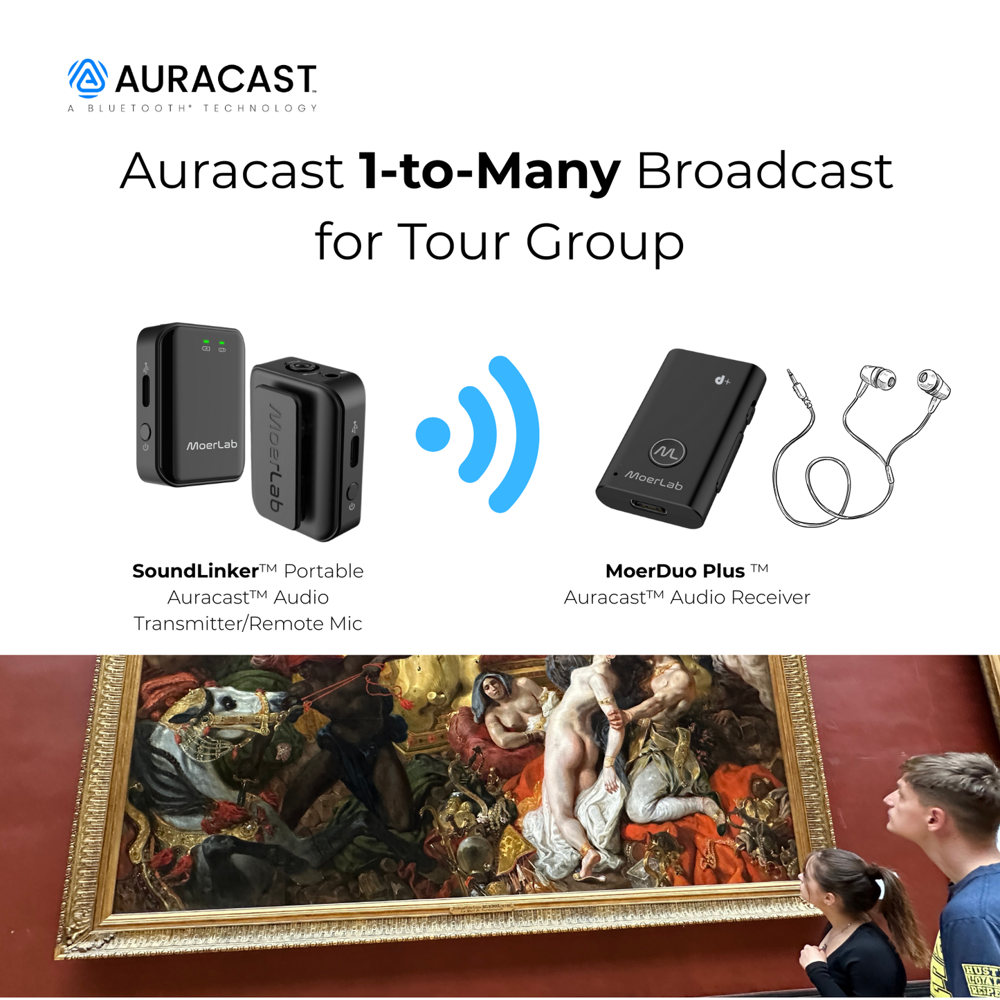 MoerDuo Plus™ Auracast™ オーディオレシーバー