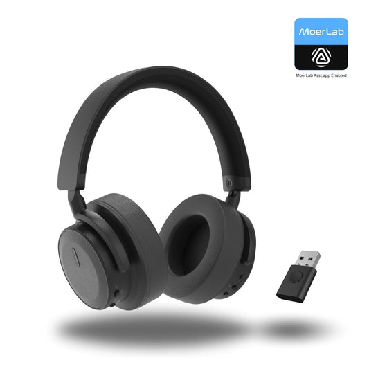 EchoBeats™ ANC Bluetooth Auracast ワイヤレス ヘッドフォン (送信機と一緒に販売)