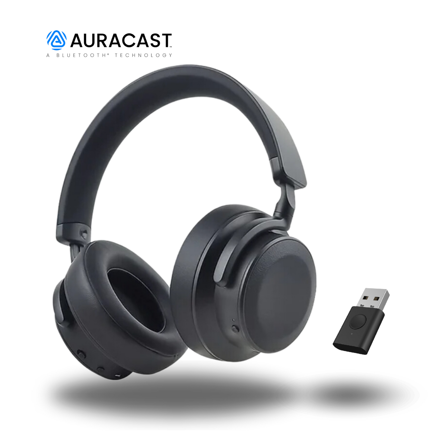 EchoBeatz™ ANC Auracast™ Wireless Headphones (Packed with DB100  ULL Auracast Transmitter)