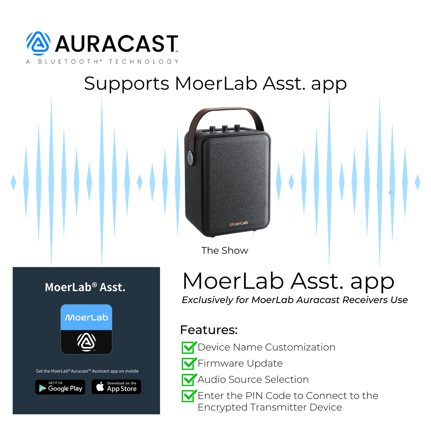 El altavoz inalámbrico The Show™Auracast 