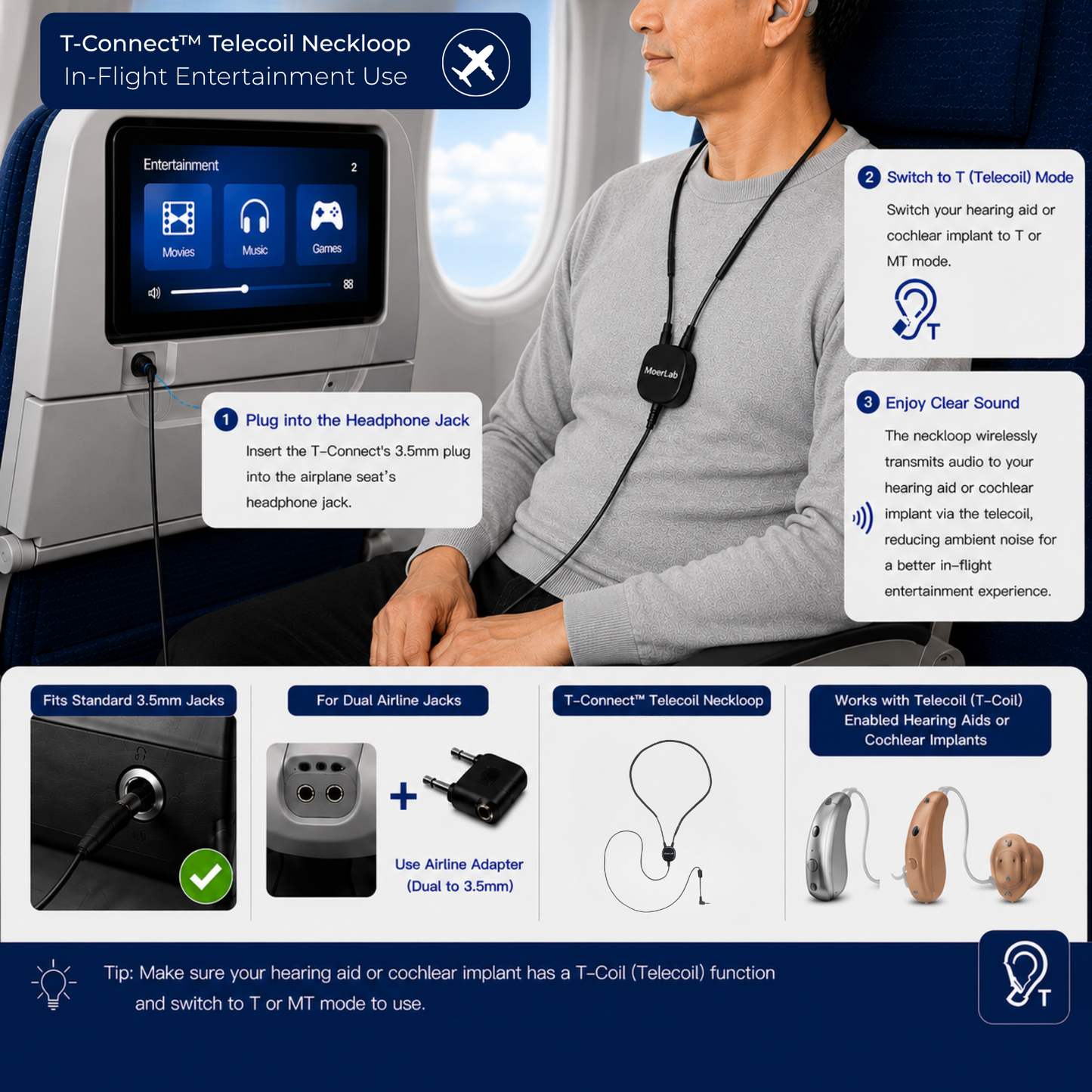 T-Connect™ Telecoil Neckloop