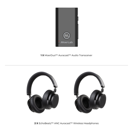 Wireless Dual Listening Solution for Air Travel