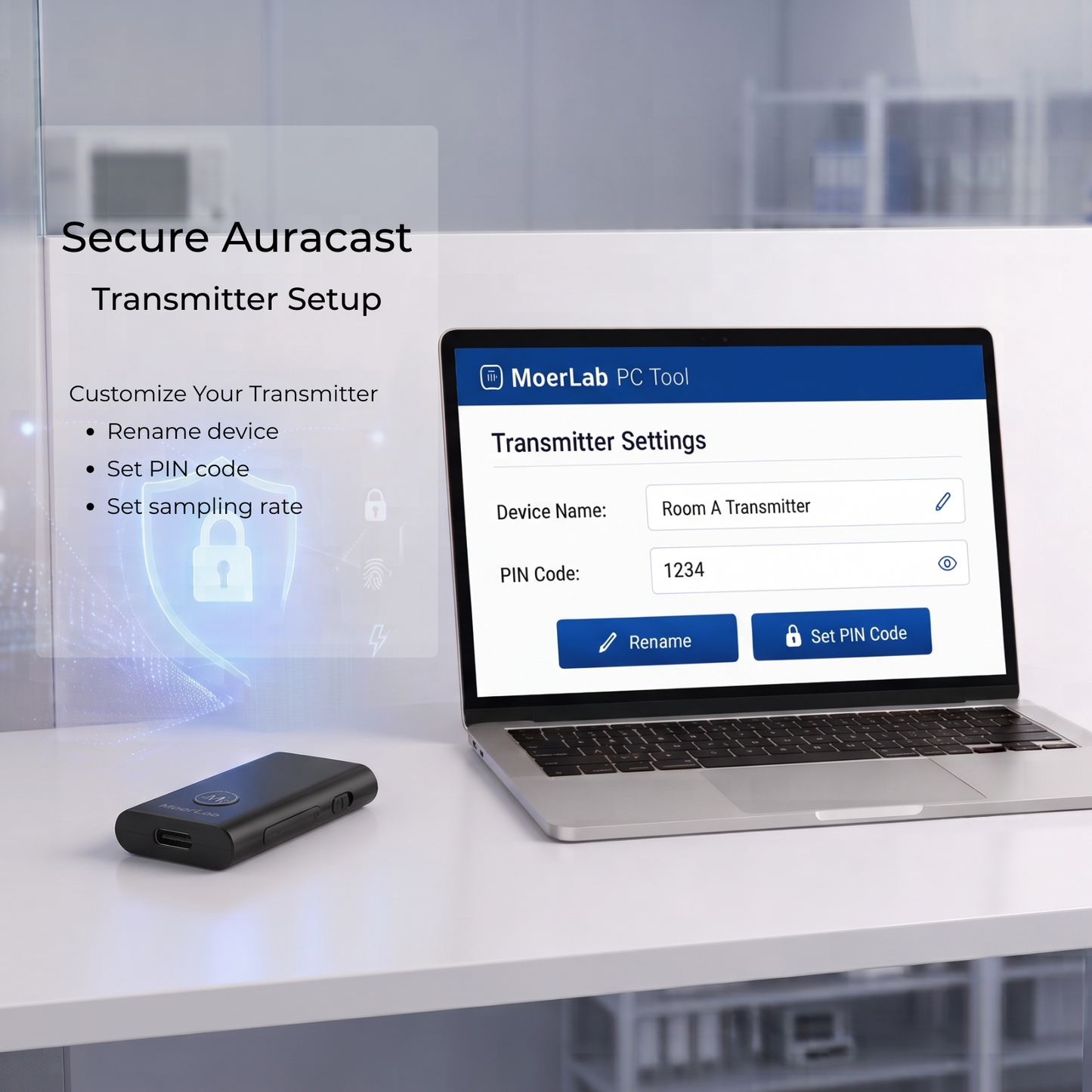 MoerDuo™ Auracast™ オーディオ トランシーバー