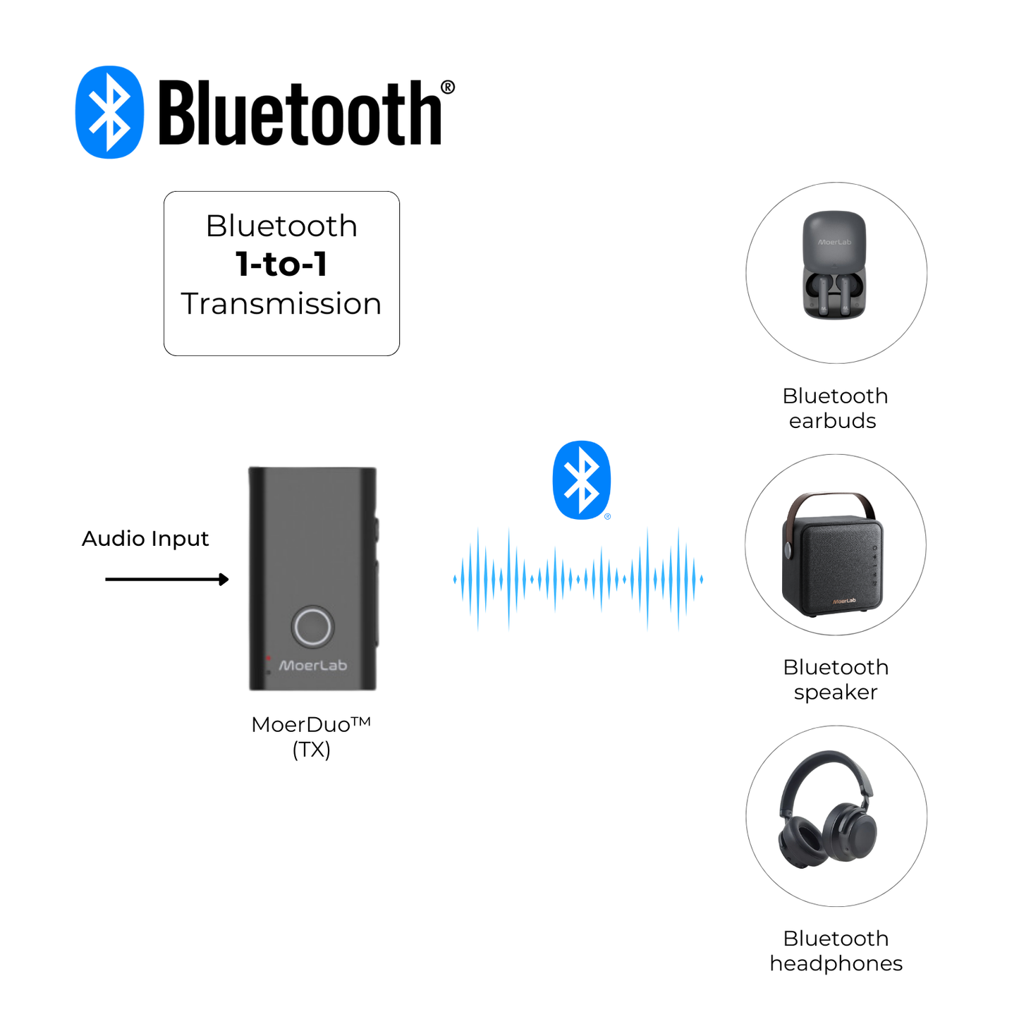 MoerDuo™ Auracast™ Audio Transceiver