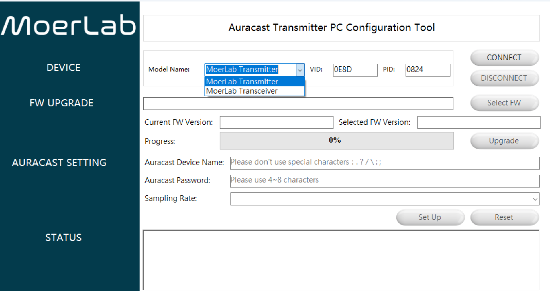 MoerLab PC Configuration Tool